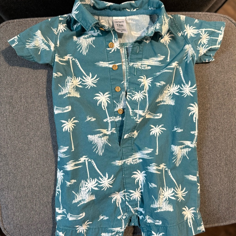 One piece tropical romper